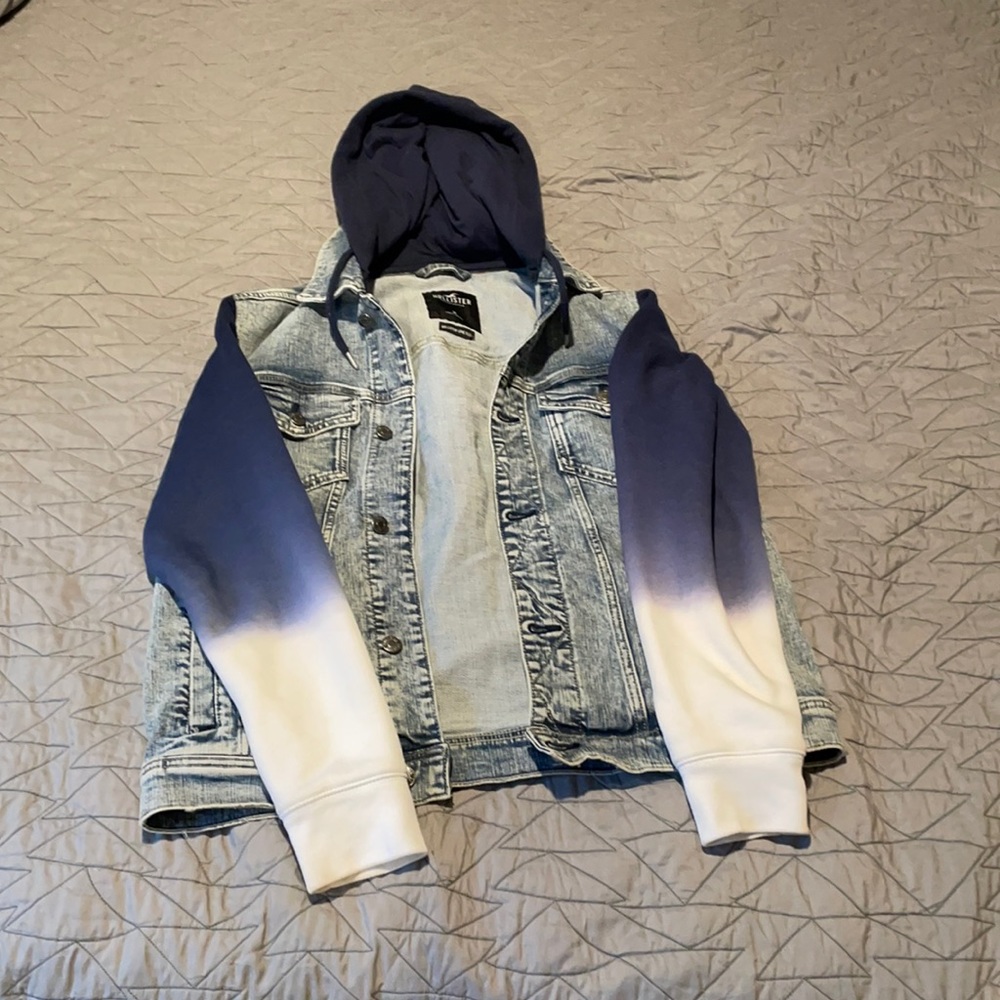 This is a hollister jean/sweatshirt jacket
